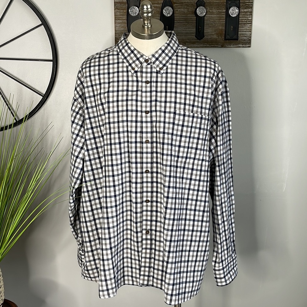 WALNUT CREEK Mens Button Down Collared Plaid Shirt - Size 3XL